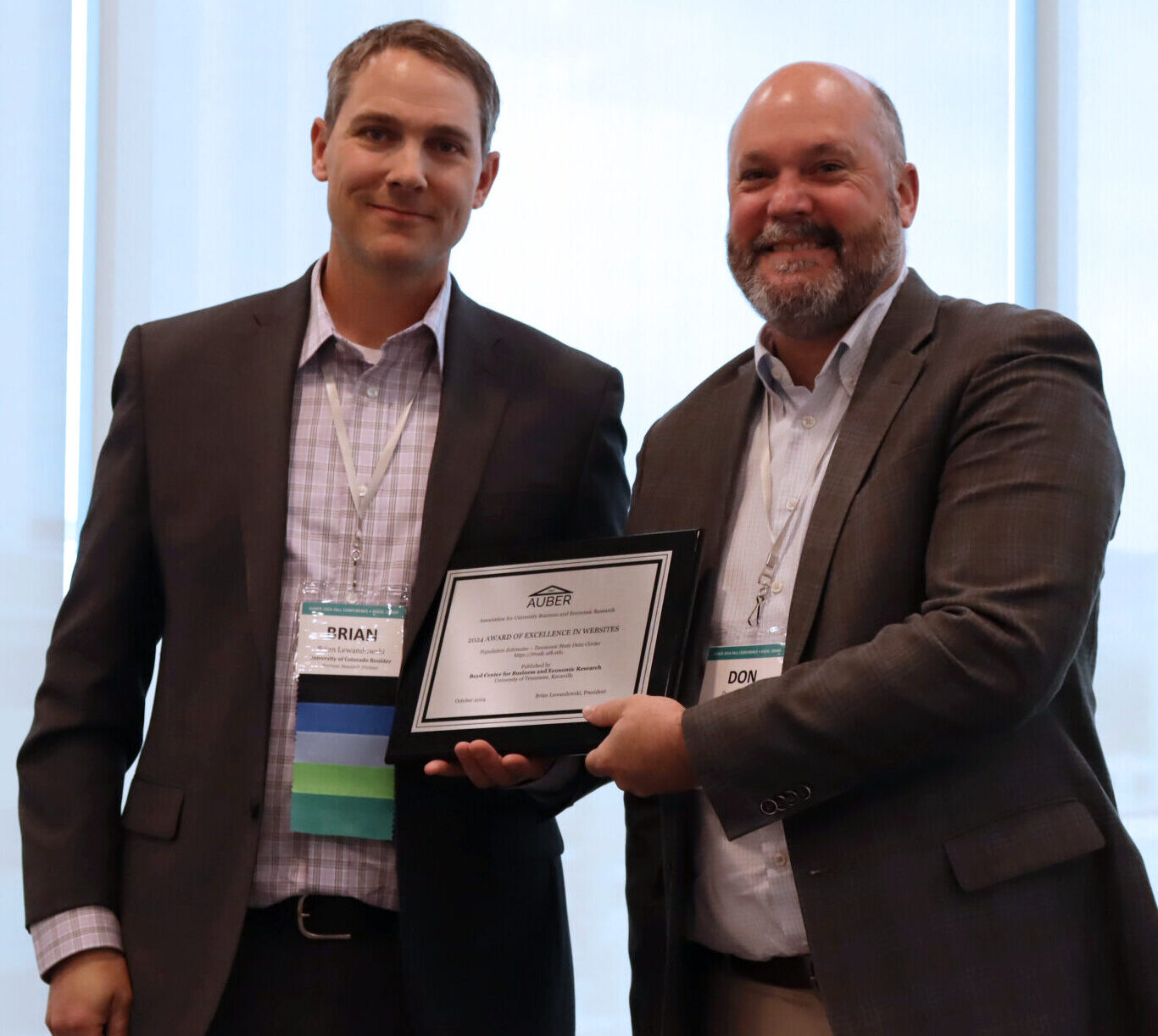AUBER 2024 Website Award University of Tennessee Knoxville