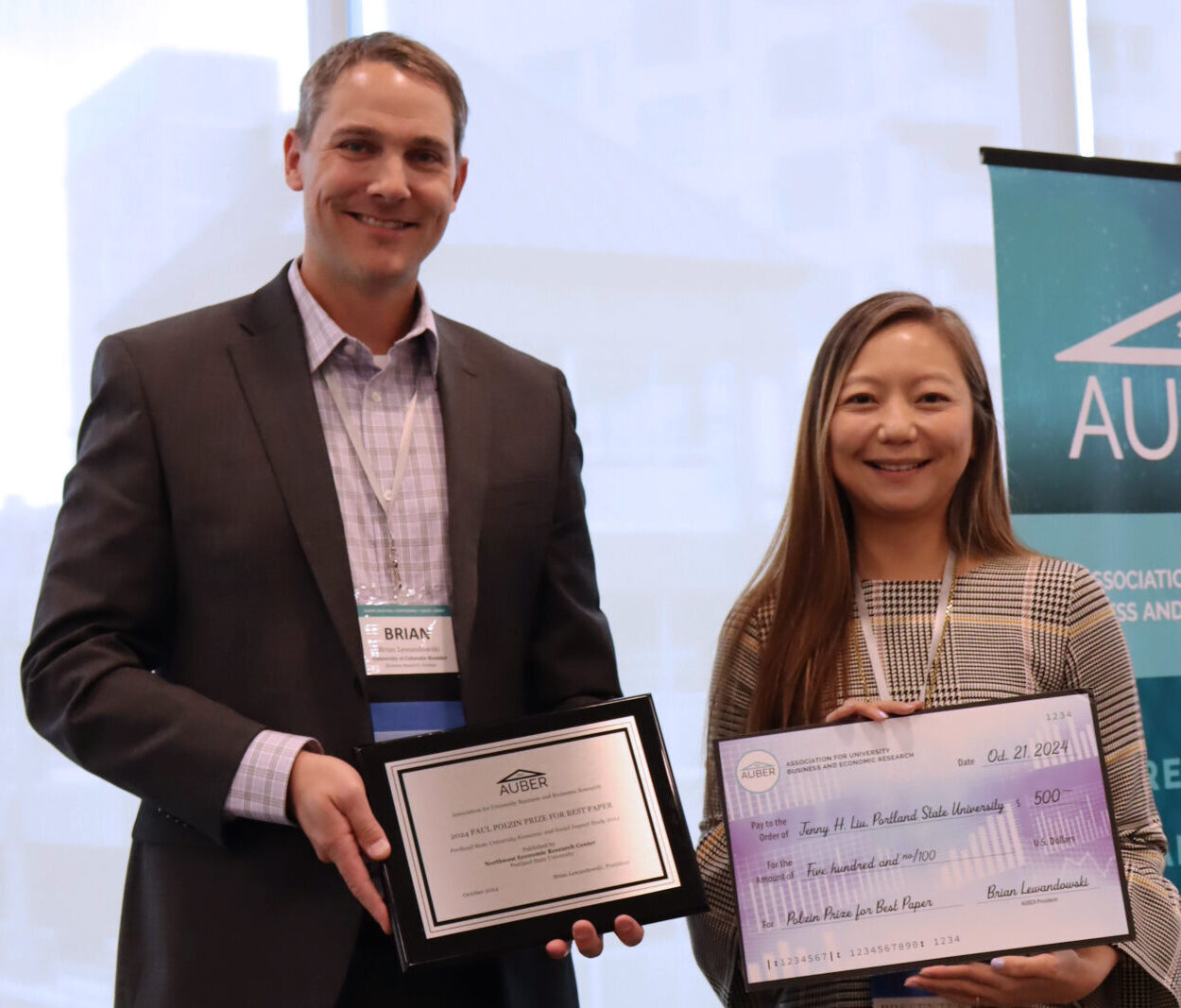 AUBER 2024 Best Paper Jenny H. Liu Portland State University