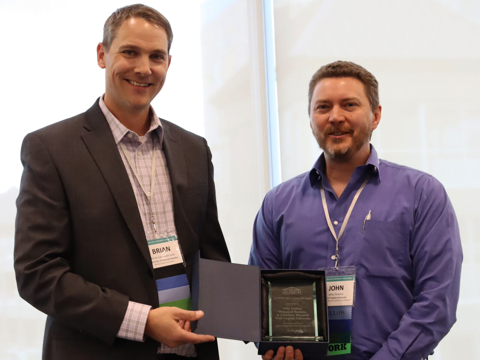 AUBER 2024 Fellow Award John Deskins West Virginia Univ